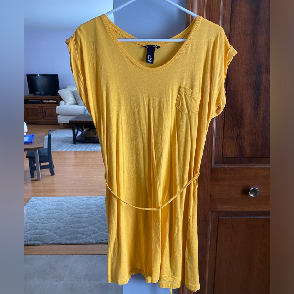 H&M Yellow Casual Dress with Pocket